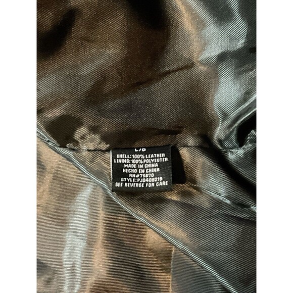 Cafe Racer Brown Leather Jacket Sz Large - Picture 7 of 7